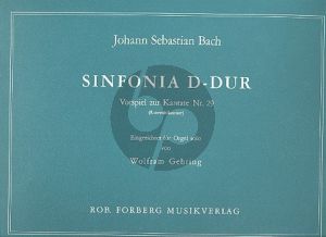 Bach Sinfonia D dur (Vorspiel Kantate nr.29 fur Orgel) (ed. Wolfram Gehring)