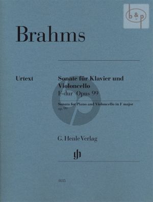 Sonate F-dur Op.99 Violoncello and Piano