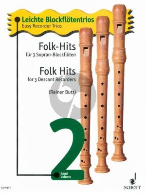 Folk Hits 2 3 Descant Recorders (Ireland-England-Scottland and U.S.A.) (Rainer Butz) (Grade 1 - 2)