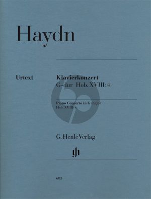 Haydn Konzert G dur Hob.XVIII:4 Klavier-Streichquartett (Part./Stimmen)