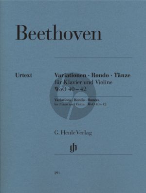 Beethoven Variationen, Rondo und Tanze fur Violine und Klavier (Herausgeber Sieghard Brandenburg) (Henle-Urtext)