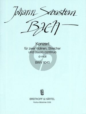 Bach Konzert d moll BWV 1043 2 Violinen-Streicher-Bc Partitur (Klaus Hofmann)