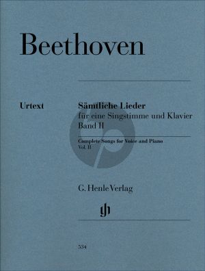 Beethoven Sämtliche Lieder vol.2 (Lühning) (Urtext der Neuen Beethoven-gesamtausgabe)