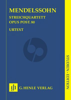 Mendelssohn Streichquartett f-moll Op.Posth.80 (Studien Partitur) (Henle-Urtext)