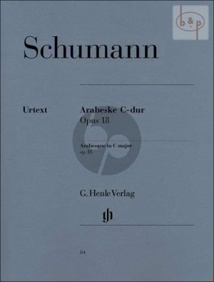Schumann Arabeske C-dur Op. 18 Klavier (Ernst Herttrich) (Henle-Urtext)