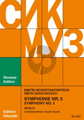 Shostakovich Symphony No.5 Op.47 Study Score (Sikorski)