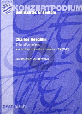 Koechlin Trio d'Anches Op.206 Oboe-Clar.-Bassoon (Score/Parts)