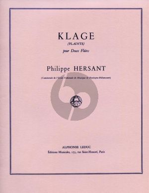 Hersant Klage - Plainte 2 Flutes