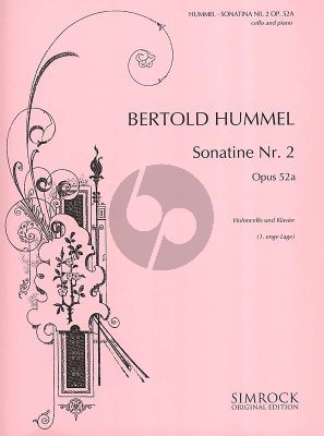 Hummel Sonatina No.2 Op.52a Violoncello and Piano (1973) (1. enge Lage/ 1. closed Position)