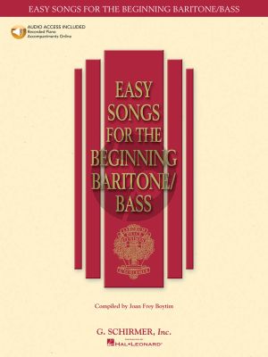 Album Easy Songs for the Beginning Baritone-Bass Singer (Bk-Audio Access Code) (edited by Joan Frey Boytim)