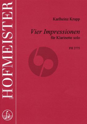 Krupp 4 Impressionen Klarinette solo