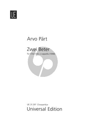 Part Zwei Beter (2 Prayers) (1998) for Female Choir SSSAAA Choral Score