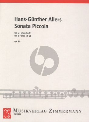 Allers Sonata Piccola Op.80 5 Floten in C (Part./Stimmen)