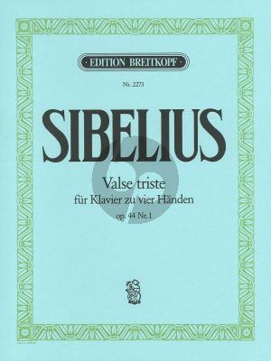 Sibelius Valse Triste Op.44 Nr.1 for Piano 4 Hands (arr. Otto Taubmann)