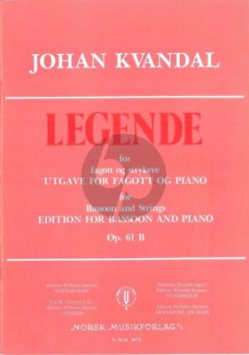 Kvandal Legende Op.61b (Bassoon-Strings) (piano red.)