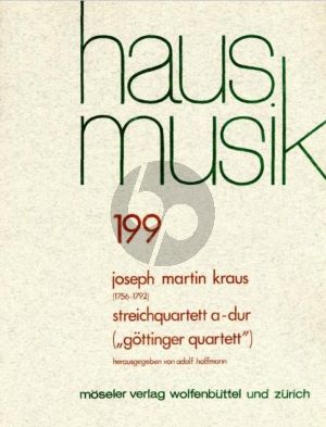 Kraus Streichquartett A-dur VB 185 (Op.1 No.1) (Gottingen-Quartett) (Stimmen) (Adolf Hoffmann)