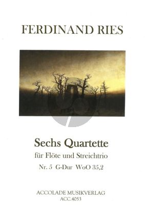Ries Quartet No.5 G-major WoO 35,2 for Flute and String Trio Score and Parts (Edited by Jurgen Schmidt)