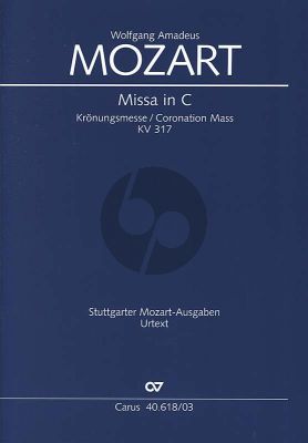 Mozart Kronungsmesse KV 317 SATB soli-SATB-Orchester Klavierauszug (Ulrich Leisinger)