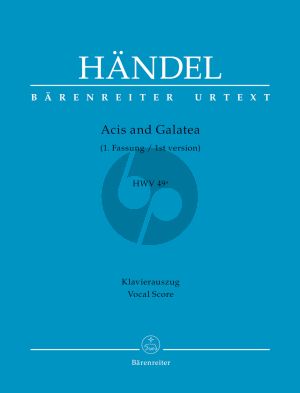 Handel Acis & Galatea HWV 49A Klavierauszug (English / Deutsch) (Hallischen Handel-Ausgabe)