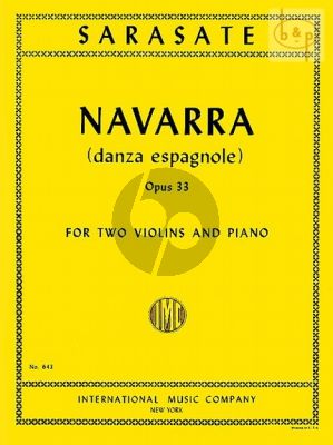 Navarra Op. 33 Danza Espagnole for 2 Violins and Piano