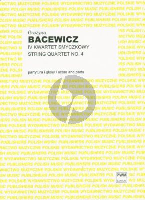 Bacewicz String Quartet No. 4 Score/Parts