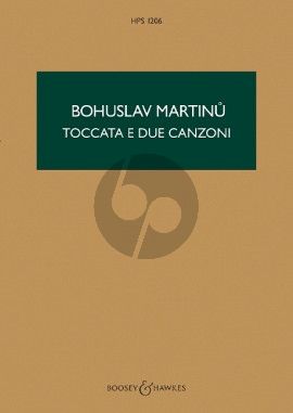 Martinu  Toccata & Due Canzoni study score