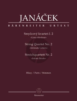 Janacek Quartet No.2 String Quartet (Parts) (Intimate Letters) (edited by Leoš Faltus and Miloš Štedron)