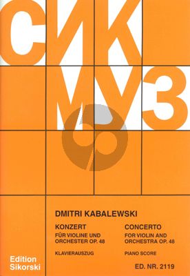 Kabalevsky Concerto C-major Op.48 Violin-Orch. (piano red.)