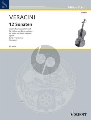 Veracini 12 Sonaten nach Op. 5 von Corelli Vol. 2 (No. 4-6) fur Violine-Bc (Herausgegeben von Walter Kolneder)