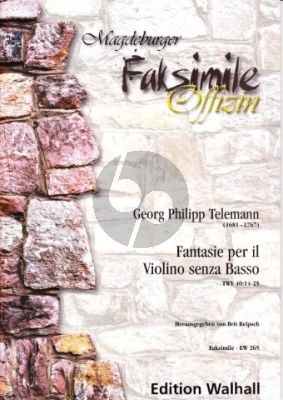 Telemann 12 Fantasien Violine solo (TWV 40:14 - 25) (Faksimile) (Reipsch)