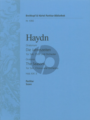 Haydn Die Jahreszeiten (Seasons) Hob XXI:3 Oratorium (Soli Gemischtes Chor und Orchester) (Orchesterpartitur)