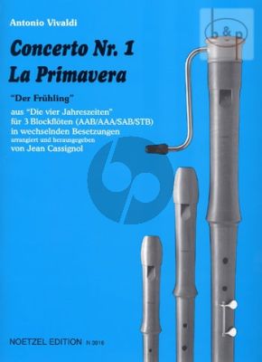 Concerto Op.8 No.1 (La Primavera) 3 Blockflöten (AAB/AAA/SAB/STB)