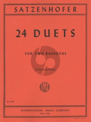 Satzenhofer 24 Duets 2 Bassoons (Score (Kovar)