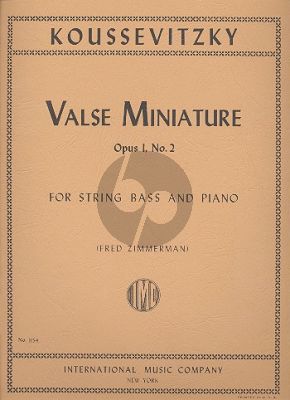 Koussevitzky Valse Miniature Op.1 No.2 Double Bass-Piano