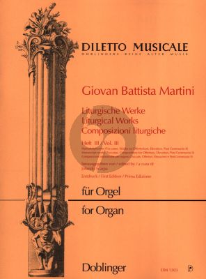 Martini Liturgische Werke Vol. 3 Orgel (Jolando Scarpa)