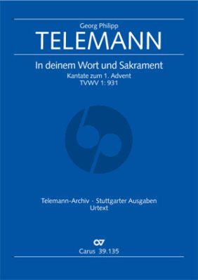 Telemann In deinem Wort und Sakrament TVWV 1:931 SATB- 2 Violinen-Viola-Bc (Partitur) (Jürgen Neubacher)