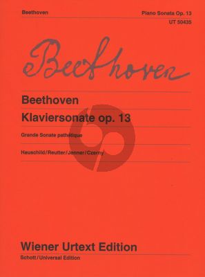 Beethoven Sonate c-moll Op.13 (Grande Sonate Pathetique) (edited by Peter Hauschild and Jochem Reutter - fingering by Alexander Jenner) (Notes and interpretation by Carl Czerny)