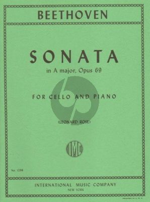 Beethoven Sonata A-major Opus 69 Violoncello and Piano (Leonard Rose)