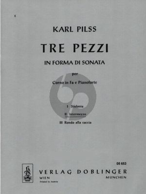 Pilss 3 Pezzi en forme di Sonate No.2 Intermezzo fur Horn in F und Klavier