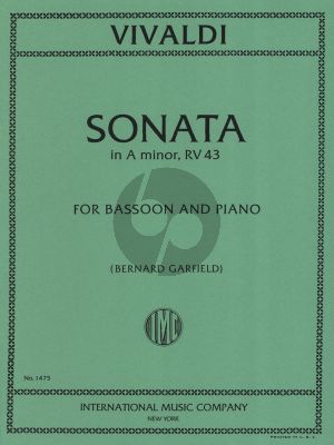 Vivaldi Sonata No.3 a-minor RV 43 Bassoon and Piano (Bernard Garfield)