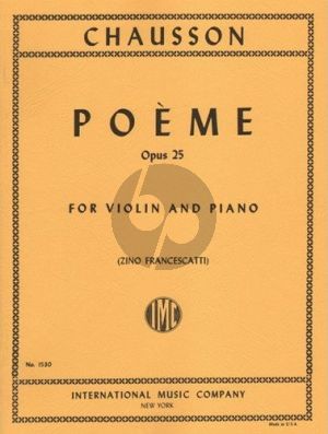 Chausson Poeme Op.25 Violin-Piano (Francescatti)