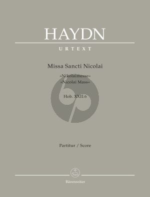 Haydn Missa Sancti Nicolai Hob. XXII:6 'Nicolai Mass' (Soli-Choir- Orch.) Full Score (Barenreiter-Urtext)