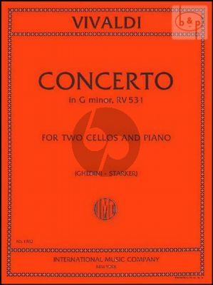 Concerto g-minor RV 531 (F.III n.2) 2 Cellos and Piano