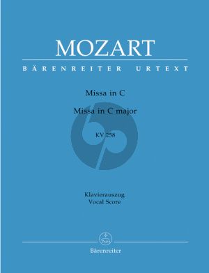 Mozart Missa C-dur KV 258 "Spauer-Messe" Soli-Chor Orchester (Klavierauszug) (Walter Senn)