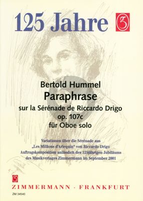 Hummel Paraphrase sur le Serenade de Riccardo Drigo Oboe solo