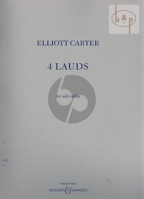 4 Lauds (1999) for Violin Solo