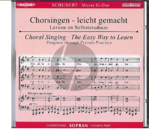 Schubert Messe G-dur D.167 CD Sopran Chorstimme Chorsingen leicht gemacht (Peters)