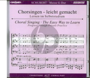 Schubert Messe G-dur D.167 CD Alt Chorstimme Chorsingen leicht gemacht (Peters)