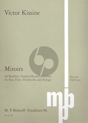 Kissine Miroirs Bassflote-Violoncello und Streicher Partitur (1996)