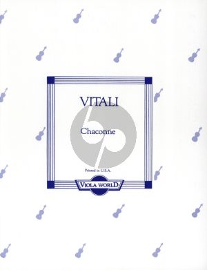 Vitali Chaconne for Vola and Piano (Edited by Arnold H. Alan)